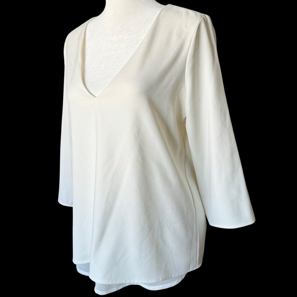 Luxury V-Neck Blouse Sz Sm